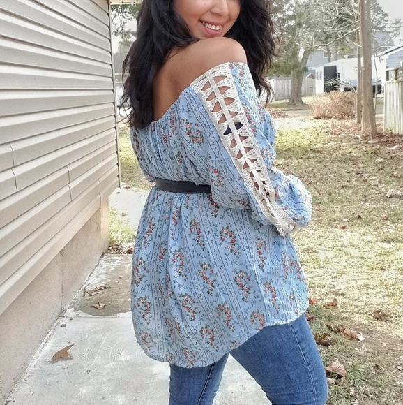 LOVE STORY OFF SHOULDER TUNIC TOP - Picture 6 of 15